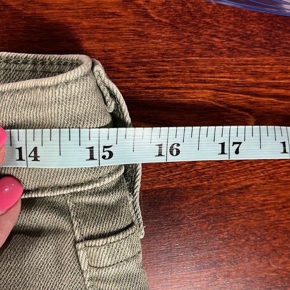 AG Adriano Goldschmied Womens Jeans 25R Dusty Green Ex-Boyfriend Slim Distressed - Picture 13 of 16